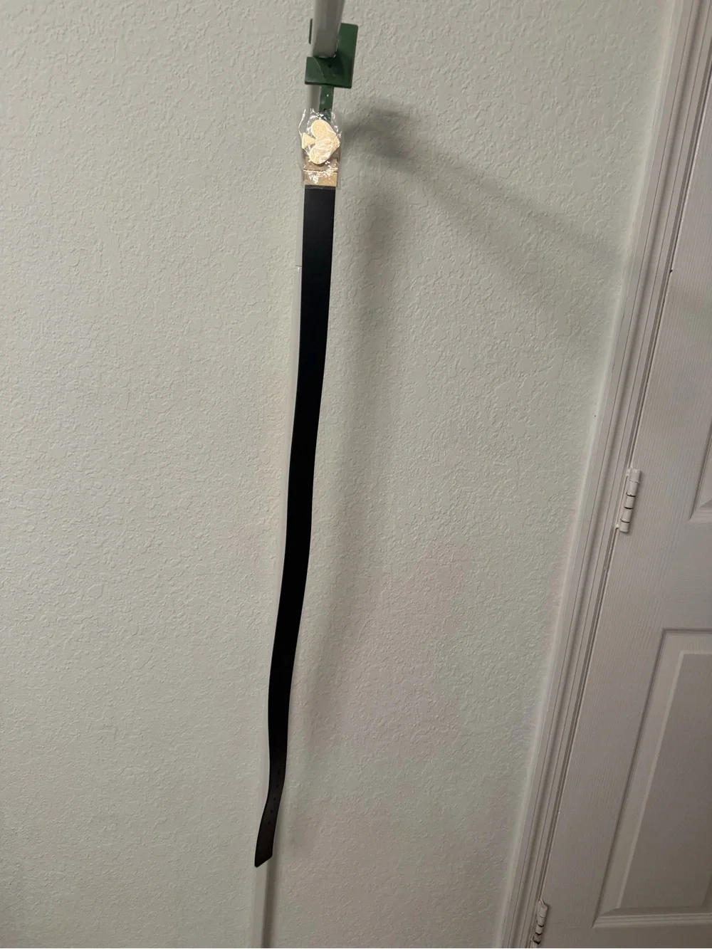 kate spade Black Leather Belt with Green Accent and Gold Heart Buckle